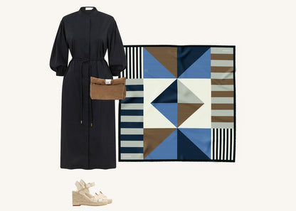 Sutton Yacht Cruise Scarf - 89x89cm Silk Twill