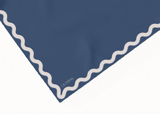 Sophie Washed Denim Scarf - 89x89cm Silk Twill