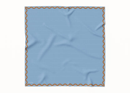 Sophie Bluebird/Croissant Silk Scarf - 89x89cm - Imperfect