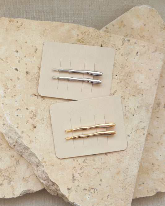 Zola Hair Clips - Silver